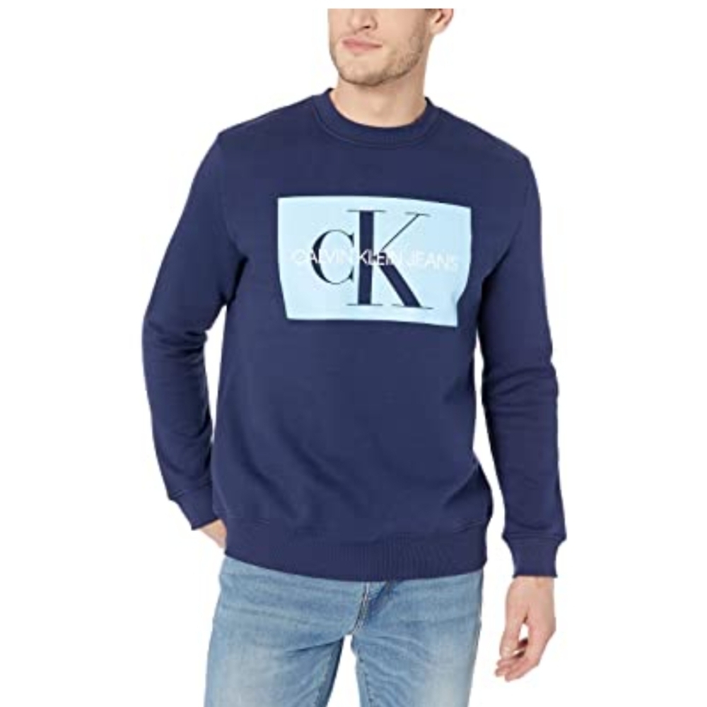 Calvin Klein Jeans Men's‎ Logo Sweatshirt Blue Size 3X